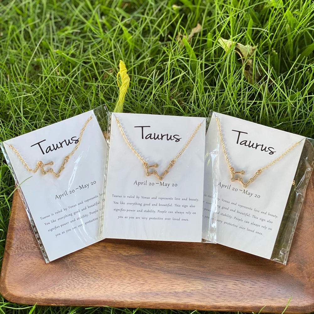 Astrology necklace Taurus